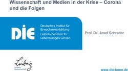Wissenschaft und Medien in der Krise - Corona und die Folgen - Prof. Dr. Josef Schrader - bundesweite Online ...