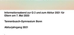 Informationsabend zur Q 2 und zum Abitur 2021 für Eltern am 7. Mai 2020 Tannenbusch-Gymnasium Bonn Abiturjahrgang 2021 - Tannenbusch Gymnasium