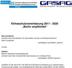 Klimaschutzvereinbarung 2011 - 2020 "Berlin verpflichtet" - 2020 "Berlin verpflichtet"