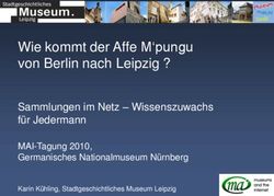 Wie kommt der Affe M'pungu von Berlin nach Leipzig ? - Sammlungen im Netz - Wissenszuwachs f&uuml;r Jedermann