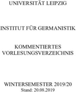 UNIVERSITÄT LEIPZIG INSTITUT FÜR GERMANISTIK KOMMENTIERTES VORLESUNGSVERZEICHNIS WINTERSEMESTER 2019/20 - Stand: 20.08.2019