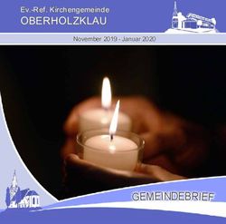 GEMEINDEBRIEF - OBERHOLZKLAU Ev.-Ref. Kirchengemeinde - Ev. Kirchenkreis Siegen