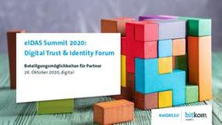 EIDAS Summit 2020: Digital Trust & Identity Forum - Beteiligungsm&ouml;glichkeiten f&uuml;r Partner 26. Oktober 2020, digital
