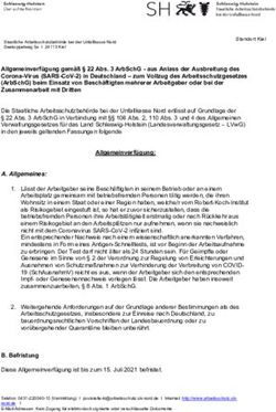 ALLGEMEINVERF&Uuml;GUNG GEM&Auml;&szlig; 22 ABS. 3 ARBSCHG - AUS ANLASS DER AUSBREITUNG DES CORONA-VIRUS (SARS-COV-2) IN DEUTSCHLAND - ZUM VOLLZUG DES ...