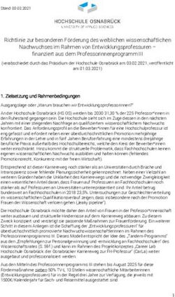 Richtlinie zur besonderen F&ouml;rderung des weiblichen wissenschaftlichen Nachwuchses im Rahmen von Entwicklungsprofessuren - finanziert aus dem ...