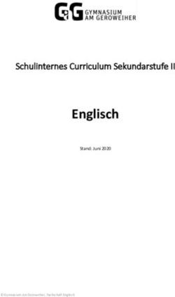 Englisch Schulinternes Curriculum Sekundarstufe II - Stand: Juni 2020 - GAG-MG