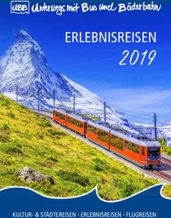 2019 ERLEBNISREISEN - KULTUR- & STÄDTEREISEN ERLEBNISREISEN FLUGREISEN - UBB