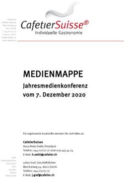MEDIENMAPPE Jahresmedienkonferenz vom 7. Dezember 2020 - CafetierSuisse