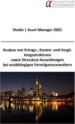 Studie | Asset Manager 2021 Analyse von Ertrags-, Kosten- und Vergü-tungsstrukturen sowie Stresstest-Auswirkungen bei unabhängigen ...