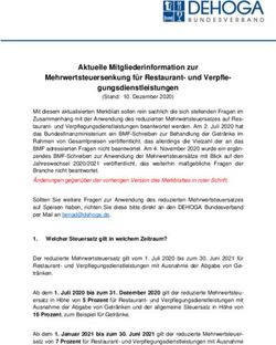 Aktuelle Mitgliederinformation zur Mehrwertsteuersenkung für Restaurant- und Verpfle-gungsdienstleistungen