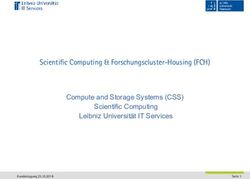 Compute and Storage Systems (CSS) Scientific Computing Leibniz Universit&auml;t IT Services - Scientific Computing & Forschungscluster-Housing (FCH)