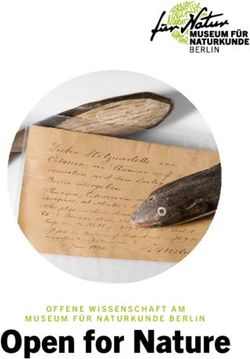 Open for Nature OFFENE WISSENSCHAFT AM MUSEUM FÜR NATURKUNDE BERLIN - Museum für Naturkunde