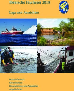 Deutsche Fischerei 2018 - Lage und Aussichten - Hochseefi scherei Kutterfi scherei Binnenfi scherei und Aquakultur Angelfi scherei - Deutscher ...
