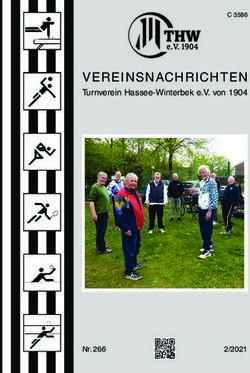 VEREINSNACHRICHTEN Turnverein Hassee-Winterbek e.V. von 1904 - Nr.266 2/2021 - THW Kiel eV