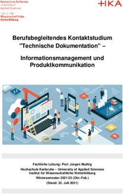 Berufsbegleitendes Kontaktstudium "Technische Dokumentation" - Informationsmanagement und Produktkommunikation - Die ...
