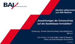 Auswirkungen der Corona-Krise auf die Assetklasse Immobilien