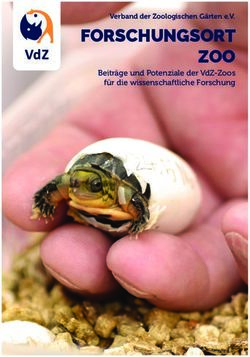 FORSCHUNGSORT ZOO BEITR&Auml;GE UND POTENZIALE DER VDZ-ZOOS F&Uuml;R DIE WISSENSCHAFTLICHE FORSCHUNG