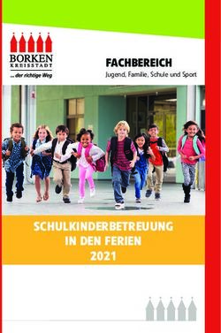 SCHULKINDERBETREUUNG IN DEN FERIEN 2021 - FACHBEREICH Jugend, Familie, Schule und Sport - Stadt Borken