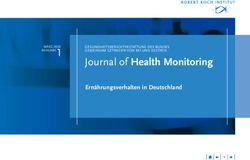 Journal of Health Monitoring - Ernährungsverhalten in Deutschland AUSGABE 1 - RKI