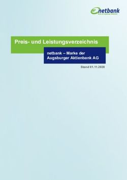 Preis- und Leistungsverzeichnis - netbank - Marke der Augsburger Aktienbank AG Stand 01.11.2020