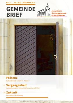 GEMEINDE BRIEF - Pr&auml;senz Gottesdienste wieder in Pr&auml;senz - Evangelische Kirchengemeinde ...