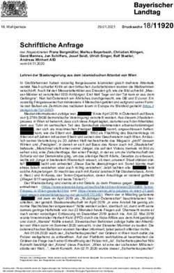 Schriftliche Anfrage - Bayerischer Landtag