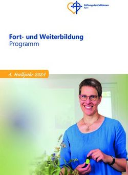Fort- und Weiterbildung - Programm 1. Halbjahr 2021 - Stiftung der Cellitinnen eV