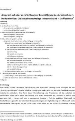 Anspruch auf oder Verpflichtung zur Besch&auml;ftigung des Arbeitnehmers im Homeoffice: Die aktuelle Rechtslage in Deutschland - Ein &Uuml;berblick2 ...