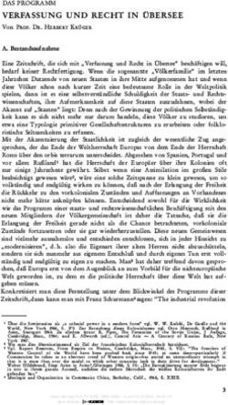 VERFASSUNG UND RECHT IN ÜBERSEE - DAS PROGRAMM - Nomos eLibrary