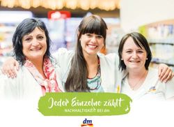 Jeder Einzelne zähl NACHHALTIGKEIT BEI dm