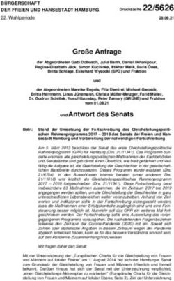 Große Anfrage - Hamburgische ...