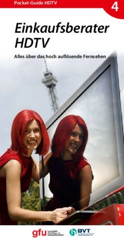 4 Einkaufsberater HDTV - Pocket-Guide HDTV Alles über das hoch auflösende Fernsehen