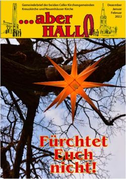 Aber HALL - Fürchtet Euch - Gemeindebrief der beiden Celler Kirchengemeinden