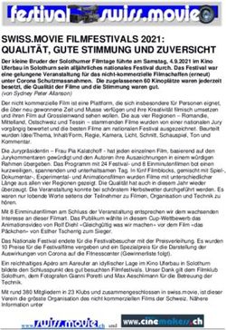 SWISS.MOVIE FILMFESTIVALS 2021: QUALITÄT, GUTE STIMMUNG UND ZUVERSICHT - CINEMAKERS