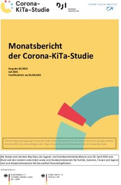 MONATSBERICHT DER CORONA-KITA-STUDIE - RKI
