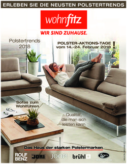 ERLEBEN SIE DIE NEUSTEN POLSTERTRENDS - Polstertrends 2018 POLSTER-AKTIONS-TAGE