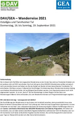 DAV/GEA - Wanderreise 2021 - Ostallg&auml;u und Tannheimer Tal Donnerstag, 16. bis Sonntag, 19. September 2021 - DAV Reutlingen