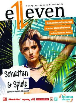 Schatten & Spiele - Sensationell sparen mit den Gutscheinen auf der letzten Seite! - huma eleven