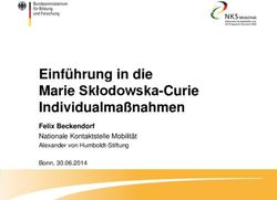 Einf&uuml;hrung in die Marie Skłodowska-Curie Individualma&szlig;nahmen - Felix Beckendorf Nationale Kontaktstelle Mobilit&auml;t Alexander von Humboldt-Stiftung