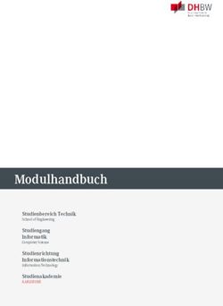 Modulhandbuch Studienbereich Technik Studiengang Informatik