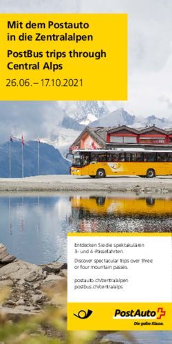 Mit dem Postauto in die Zentralalpen PostBus trips through Central Alps 26.06 17.10.2021