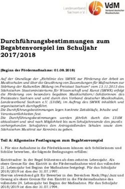 DURCHF&Uuml;HRUNGSBESTIMMUNGEN ZUM BEGABTENVORSPIEL IM SCHULJAHR 2017/2018 - LVDM SACHSEN