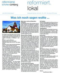 Reformiert. lokal - Reformierte Kirche R&uuml;mlang
