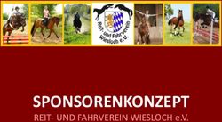 SPONSORENKONZEPT REIT- UND FAHRVEREIN WIESLOCH e.V - Reitverein Wiesloch
