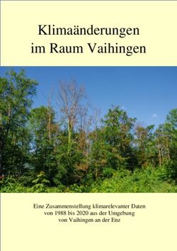 Klimaänderungen im Raum Vaihingen - Eine Zusammenstellung klimarelevanter Daten von 1988 bis 2020 aus der Umgebung von Vaihingen an der Enz