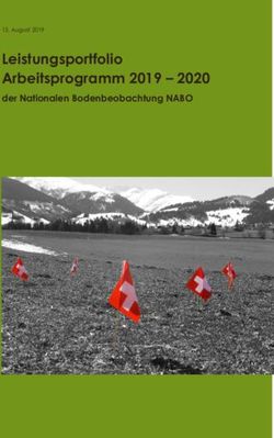 Leistungsportfolio Arbeitsprogramm 2019 2020 - der Nationalen Bodenbeobachtung NABO - Agroscope