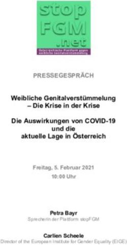 PRESSEGESPR&Auml;CH Weibliche Genitalverst&uuml;mmelung - Die Krise in der Krise Die Auswirkungen von COVID-19 und die aktuelle Lage in &Ouml;sterreich - stopFGM