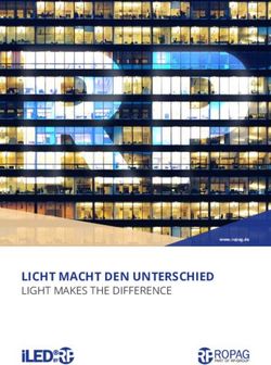 LICHT MACHT DEN UNTERSCHIED - LIGHT MAKES THE DIFFERENCE www.ropag.de - RP-Technik GmbH