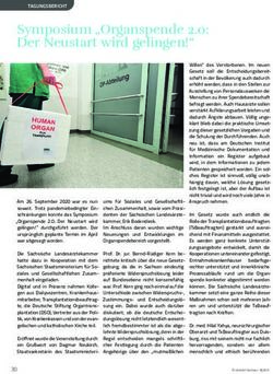 Symposium "Organspende 2.0: Der Neustart wird gelingen!" - Sächsische Landesärztekammer