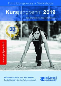 Kursprogramm 2019 Fortbildungskurse + Workshops - Wissenstransfer von den Besten - Polymed Medical Center